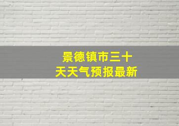 景德镇市三十天天气预报最新