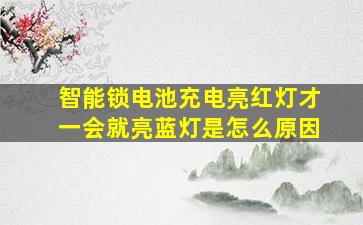 智能锁电池充电亮红灯才一会就亮蓝灯是怎么原因