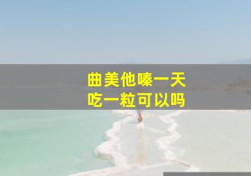 曲美他嗪一天吃一粒可以吗