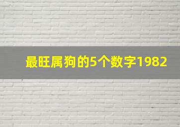 最旺属狗的5个数字1982