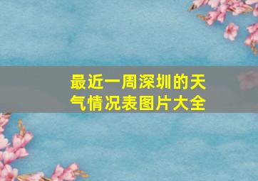 最近一周深圳的天气情况表图片大全