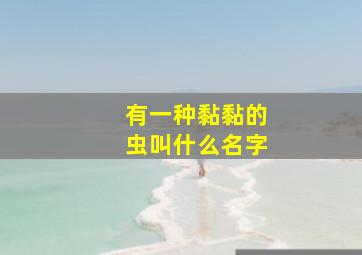 有一种黏黏的虫叫什么名字