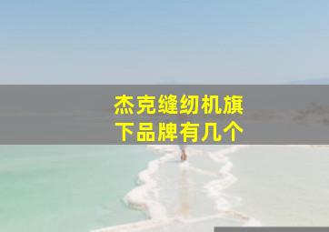 杰克缝纫机旗下品牌有几个