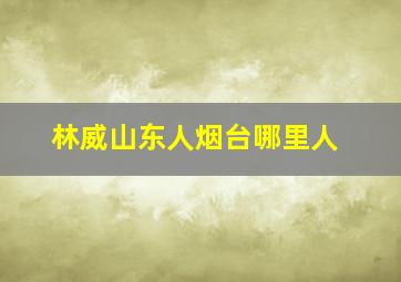 林威山东人烟台哪里人