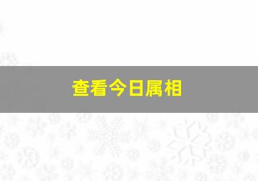 查看今日属相