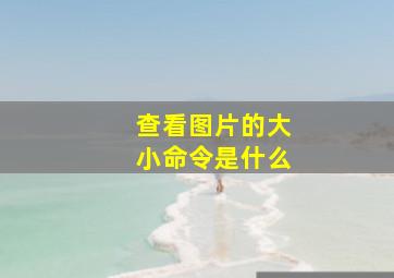 查看图片的大小命令是什么