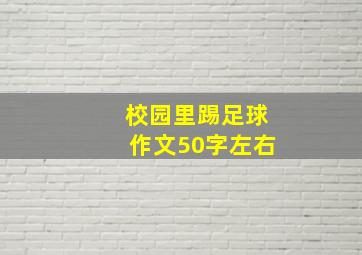 校园里踢足球作文50字左右