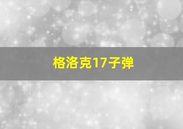 格洛克17子弹