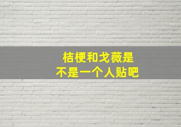 桔梗和戈薇是不是一个人贴吧