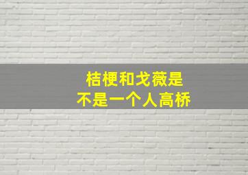 桔梗和戈薇是不是一个人高桥