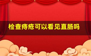 检查痔疮可以看见直肠吗