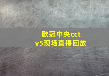 欧冠中央cctv5现场直播回放