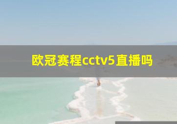 欧冠赛程cctv5直播吗