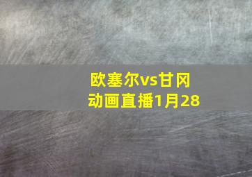 欧塞尔vs甘冈动画直播1月28