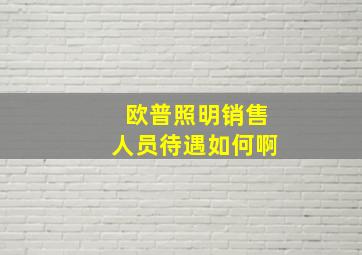 欧普照明销售人员待遇如何啊