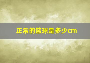 正常的篮球是多少cm