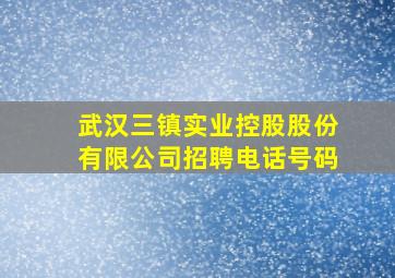 武汉三镇实业控股股份有限公司招聘电话号码