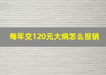 每年交120元大病怎么报销