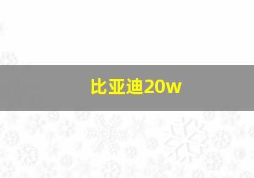 比亚迪20w