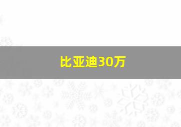 比亚迪30万