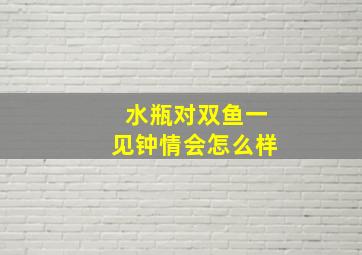 水瓶对双鱼一见钟情会怎么样