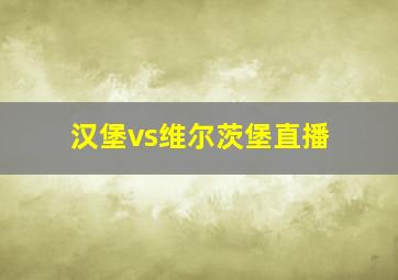 汉堡vs维尔茨堡直播