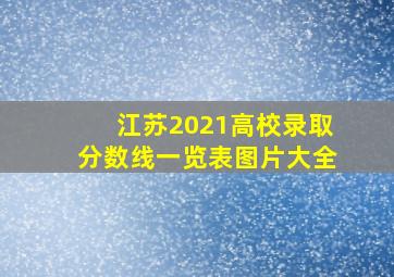 江苏2021高校录取分数线一览表图片大全