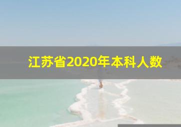 江苏省2020年本科人数