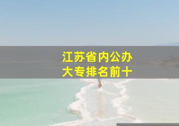 江苏省内公办大专排名前十