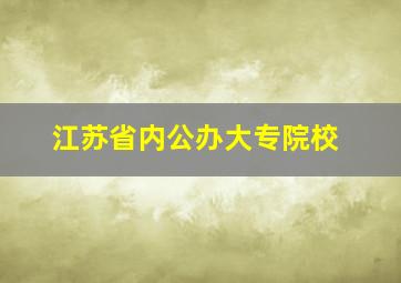 江苏省内公办大专院校