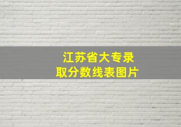 江苏省大专录取分数线表图片