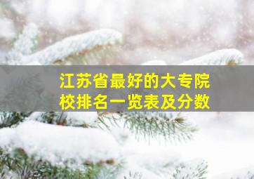 江苏省最好的大专院校排名一览表及分数