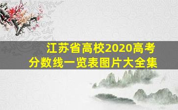 江苏省高校2020高考分数线一览表图片大全集