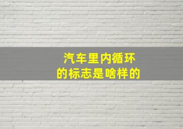 汽车里内循环的标志是啥样的