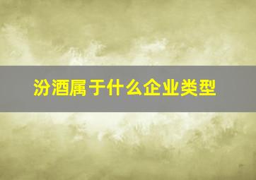 汾酒属于什么企业类型