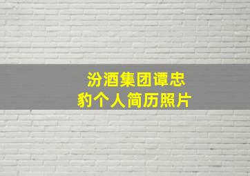 汾酒集团谭忠豹个人简历照片