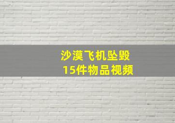 沙漠飞机坠毁15件物品视频