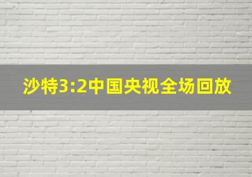 沙特3:2中国央视全场回放