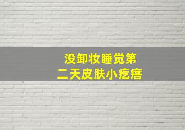 没卸妆睡觉第二天皮肤小疙瘩