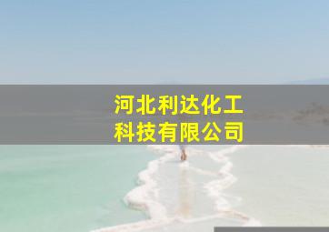 河北利达化工科技有限公司