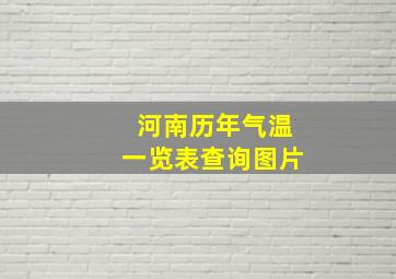 河南历年气温一览表查询图片