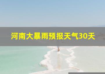 河南大暴雨预报天气30天