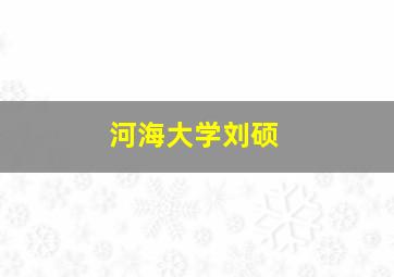 河海大学刘硕