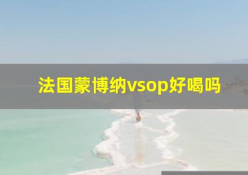 法国蒙博纳vsop好喝吗