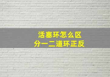 活塞环怎么区分一二道环正反