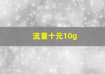 流量十元10g