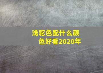 浅驼色配什么颜色好看2020年