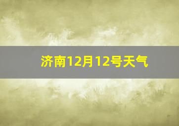 济南12月12号天气