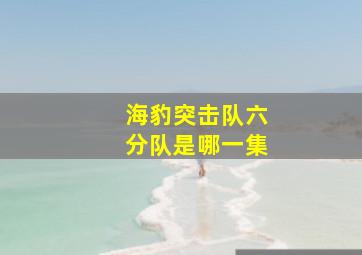 海豹突击队六分队是哪一集