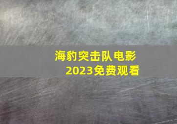 海豹突击队电影2023免费观看